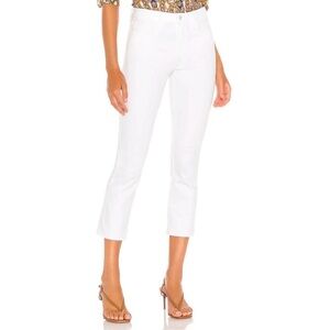 L'AGENCE Nadia High Rise Crop Straight Jean in‎ Blanc Size 31